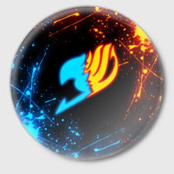 Значок Fairy tail flame logo neon огненный лого хвост феи