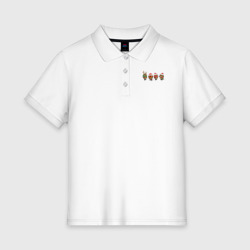 Женское поло хлопок Новогодние ёжики