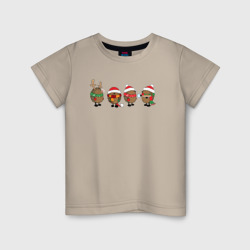 Детская футболка хлопок Новогодние ёжики