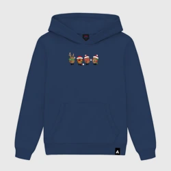 Женская толстовка хлопок Новогодние ёжики