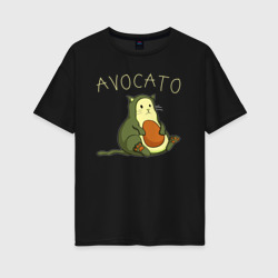 Женская футболка хлопок Oversize Avocato авокато