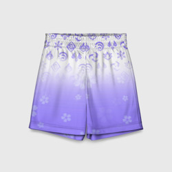 Детские спортивные шорты 3D Genshin Impact symbol pattern Sakura сакура