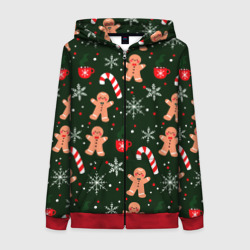 Женская толстовка 3D на молнии Новый год 2022 атмосфера