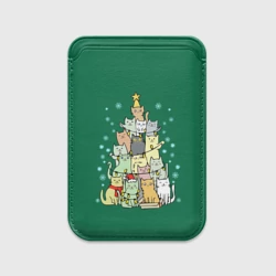 Картхолдер Magsafe магнитный Коты Построение ёлкой