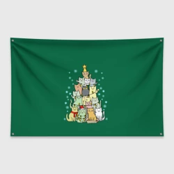 Флаг-баннер Коты Построение ёлкой