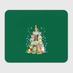 Прямоугольный коврик для мышки Коты Построение ёлкой