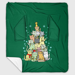 Плед с рукавами Коты Построение ёлкой