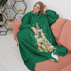 Плед с рукавами Коты Построение ёлкой - фото 2