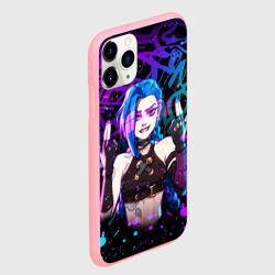 Чехол для iPhone 11 Pro матовый League Of Legends: Аркейн Джинкс неон - фото 2