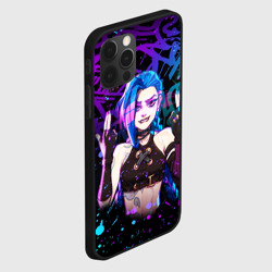 Чехол для iPhone 12 Pro Max League Of Legends: Аркейн Джинкс неон - фото 2