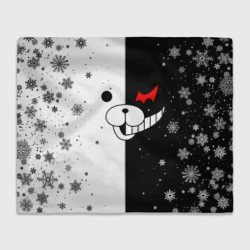 Плед 3D Монокума чёрно белый новый год