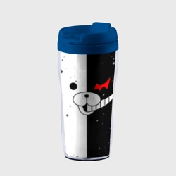 Термокружка-непроливайка Монокума чёрно белый новый год