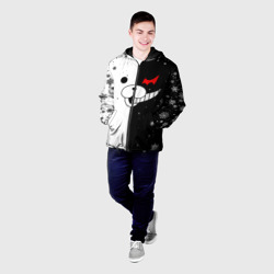 Мужская куртка 3D Новогодний Монокума чёрно белый новый год 2022 - фото 2