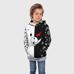 Детская толстовка 3D Новогодний Монокума чёрно белый новый год 2022 - фото 2
