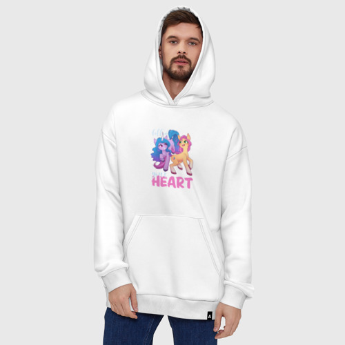 Худи SuperOversize хлопок My Little Pony. Follow your heart, цвет белый - фото 5