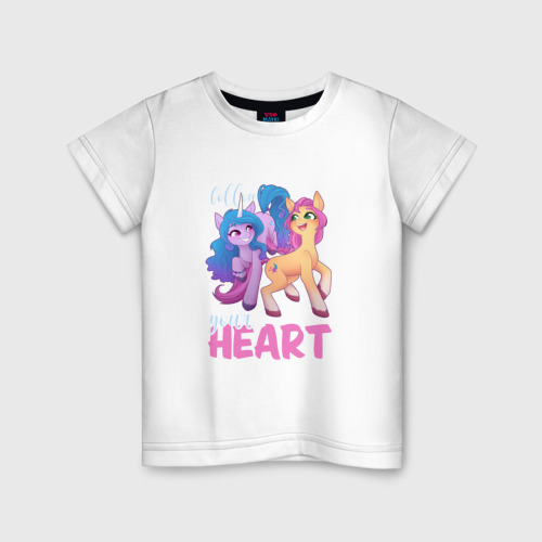 Детская футболка хлопок с принтом My Little Pony Follow your heart, вид спереди #2
