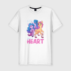 Мужская футболка хлопок Slim My Little Pony. Follow your heart