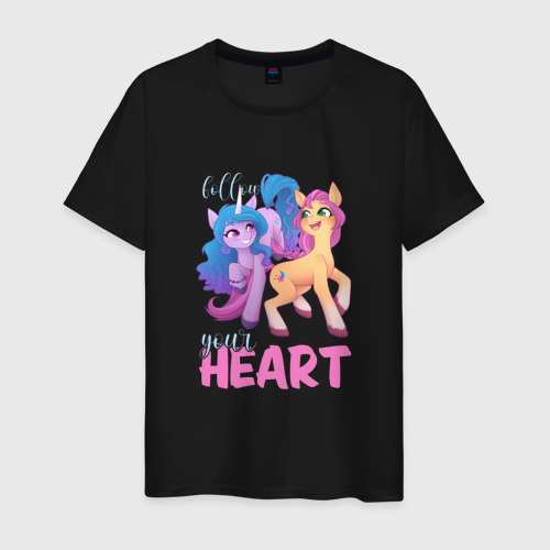 Мужская футболка хлопок My Little Pony. Follow your heart, цвет черный