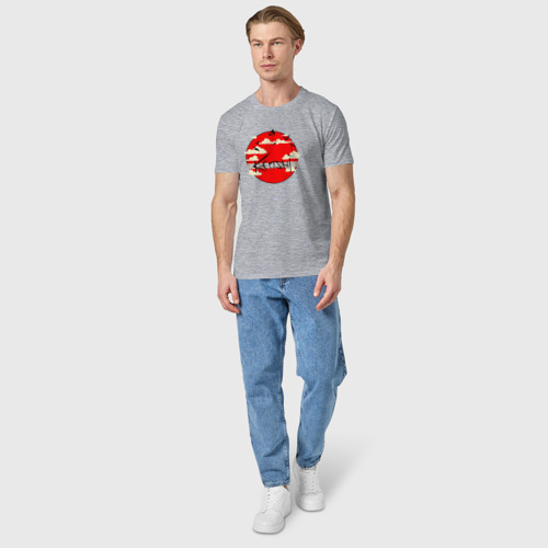 Мужская футболка хлопок Kenshi Logo, цвет меланж - фото 5