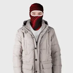 Балаклава 3D Волны красного металла - фото 2