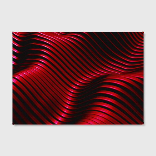 Холст прямоугольный Волны красного металла, цвет 3D печать - фото 2