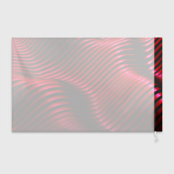 Флаг 3D Волны красного металла - фото 2