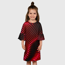 Детское платье 3D Волны красного металла - фото 2