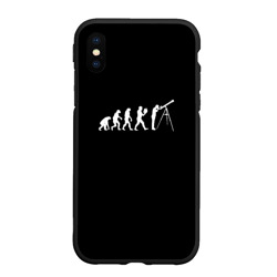 Чехол для iPhone XS Max матовый Astroevolution black synthetic edition