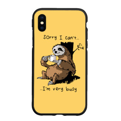 Чехол для iPhone XS Max матовый Sorry I cant - Im very busy