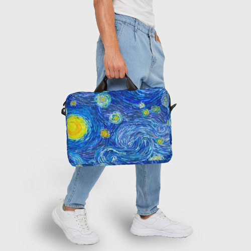 Сумка для ноутбука 3D Van Gogh Paints, цвет 3D печать - фото 6