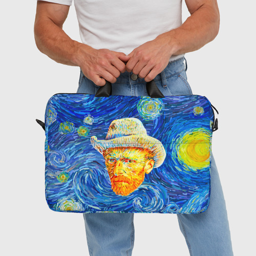 Сумка для ноутбука 3D Van Gogh Paints, цвет 3D печать - фото 5