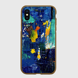 Чехол для iPhone XS Max матовый Краска paint