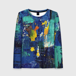 Женский лонгслив 3D Краска paint