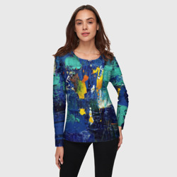 Женский лонгслив 3D Краска paint - фото 2