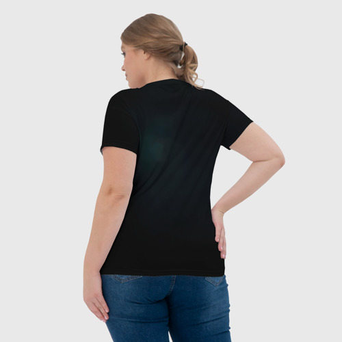 Женская футболка 3D с принтом HSD Мясник, вид сзади #2