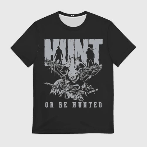 Мужская футболка 3D с принтом Будь охотником или дичью, вид спереди #2