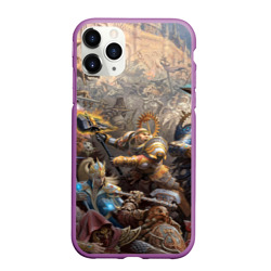 Чехол для iPhone 11 Pro Max матовый Битва Рыцарского ордена Империи