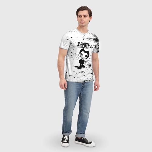 Мужская футболка 3D [Bendy and the ink machine] - Black & White, цвет 3D печать - фото 5