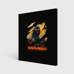 Холст квадратный Disturbed demon fire демон в огне