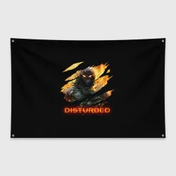 Флаг-баннер Disturbed demon fire демон в огне