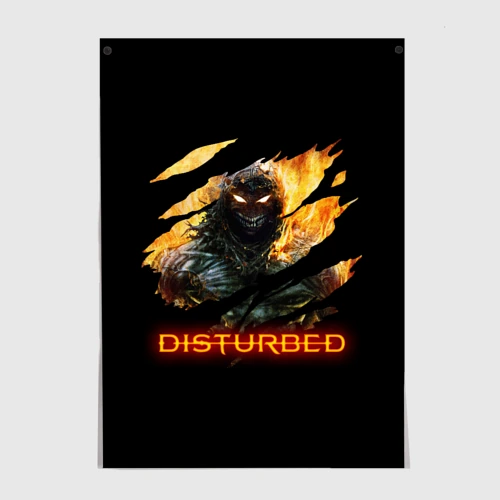 Постер Disturbed demon fire демон в огне