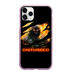 Чехол для iPhone 11 Pro Max матовый Disturbed demon fire демон в огне