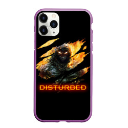 Чехол для iPhone 11 Pro Max матовый Disturbed demon fire демон в огне