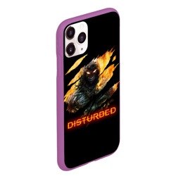 Чехол для iPhone 11 Pro Max матовый Disturbed demon fire демон в огне - фото 2