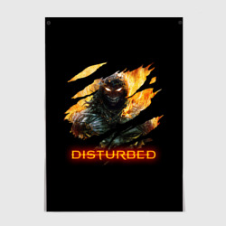 Постер Disturbed demon fire демон в огне