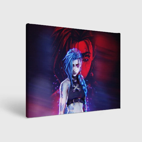 Холст прямоугольный Jinx here was Arcane league of Legends