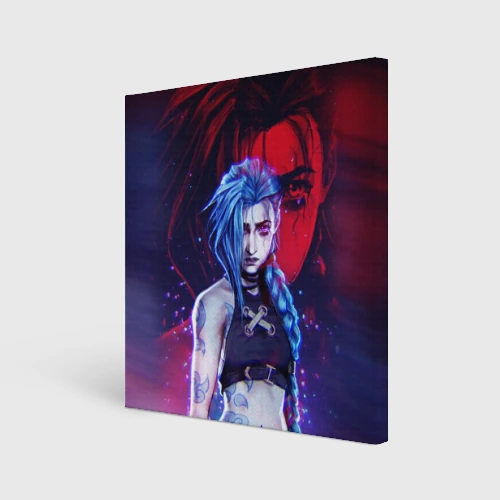 Холст квадратный Jinx here was Arcane league of Legends