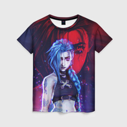 Женская футболка 3D Jinx here was Arcane league of Legends