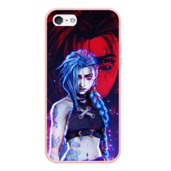 Чехол для iPhone 5/5S матовый Jinx here was Arcane league of Legends