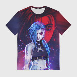 Мужская футболка 3D Jinx here was Arcane league of Legends